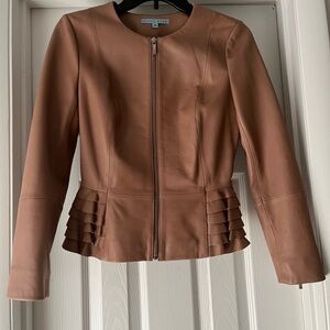 ANTONIO MELANI Tan Leather Jacket